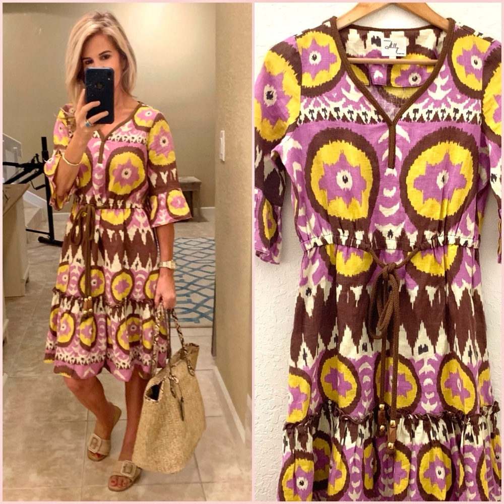 Milly New York Ikat Linen Dress
